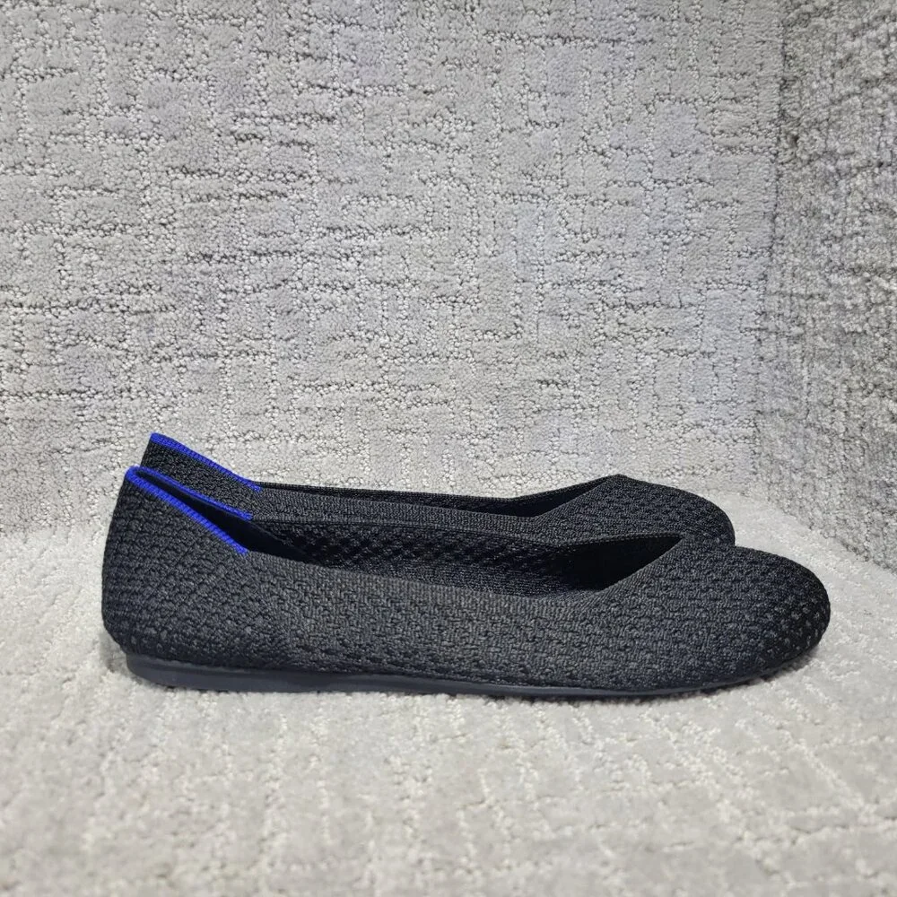 Rothy's The Flat Black Honeycomb Slip On Ballet Shoes Women's Size 8.5, 10 - Picture 4 of 6